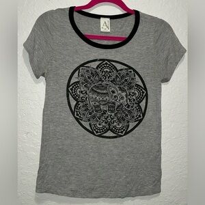 American Eagle Black & Gray T-Shirt